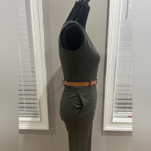 Olive Green, Wide-Leg Jumpsuit - Picture 9 of 12